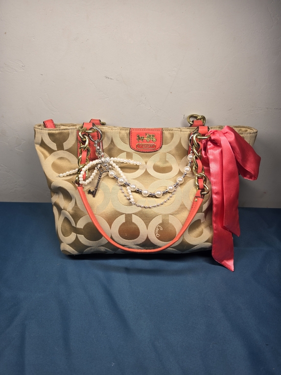 Coach Handbags - Coach Poppy Signature Glam Tote